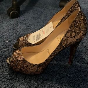 Christan louboutin lace heels